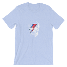 Starman Skull Unisex T-Shirt, Collection Jolly Roger-Heather Blue-S-Tamed Winds-tshirt-shop-and-sailing-blog-www-tamedwinds-com