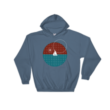 Starry Night Unisex Hooded Sweatshirt, Collection Fjaka-Indigo Blue-S-Tamed Winds-tshirt-shop-and-sailing-blog-www-tamedwinds-com