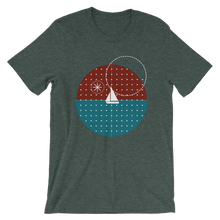 Starry Night Unisex T-Shirt, Collection Fjaka-Heather Forest-S-Tamed Winds-tshirt-shop-and-sailing-blog-www-tamedwinds-com