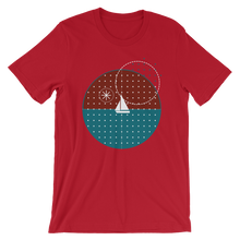 Starry Night Unisex T-Shirt, Collection Fjaka-Red-S-Tamed Winds-tshirt-shop-and-sailing-blog-www-tamedwinds-com