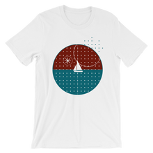 Starry Night Unisex T-Shirt, Collection Fjaka-White-S-Tamed Winds-tshirt-shop-and-sailing-blog-www-tamedwinds-com