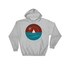 Sunset Unisex Hooded Sweatshirt, Collection Fjaka-Sport Grey-S-Tamed Winds-tshirt-shop-and-sailing-blog-www-tamedwinds-com