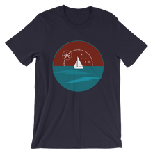 Sunset Unisex T-Shirt, Collection Fjaka-Navy-S-Tamed Winds-tshirt-shop-and-sailing-blog-www-tamedwinds-com