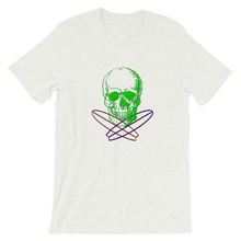 Surfer Skull Unisex T-Shirt, Collection Jolly Roger-Ash-S-Tamed Winds-tshirt-shop-and-sailing-blog-www-tamedwinds-com