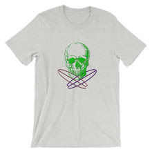 Surfer Skull Unisex T-Shirt, Collection Jolly Roger-Athletic Heather-S-Tamed Winds-tshirt-shop-and-sailing-blog-www-tamedwinds-com