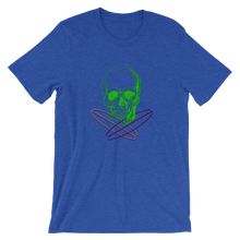 Surfer Skull Unisex T-Shirt, Collection Jolly Roger-Heather True Royal-S-Tamed Winds-tshirt-shop-and-sailing-blog-www-tamedwinds-com