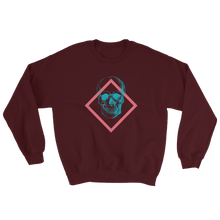 Toxic Skull Unisex Crewneck Sweatshirt, Collection Jolly Roger-Maroon-S-Tamed Winds-tshirt-shop-and-sailing-blog-www-tamedwinds-com