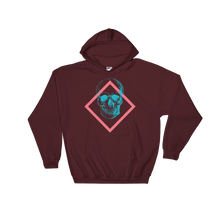 Toxic Skull Unisex Hooded Sweatshirt, Collection Jolly Roger-Maroon-S-Tamed Winds-tshirt-shop-and-sailing-blog-www-tamedwinds-com