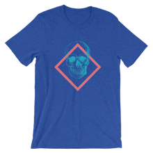 Toxic Skull Unisex T-Shirt, Collection Jolly Roger-Heather True Royal-S-Tamed Winds-tshirt-shop-and-sailing-blog-www-tamedwinds-com