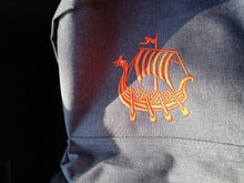 Viking Longship Embroidered Backpack, Collection Ships & Boats-Tamed Winds-tshirt-shop-and-sailing-blog-www-tamedwinds-com