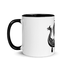 Viking Longship Mug With Black Color Inside 325 ml, Collection Ships & Boats-Tamed Winds-tshirt-shop-and-sailing-blog-www-tamedwinds-com