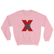 X Skull Unisex Crewneck Sweatshirt, Collection Jolly Roger-Light Pink-S-Tamed Winds-tshirt-shop-and-sailing-blog-www-tamedwinds-com
