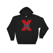 X Skull Unisex Hooded Sweatshirt, Collection Jolly Roger-Black-S-Tamed Winds-tshirt-shop-and-sailing-blog-www-tamedwinds-com