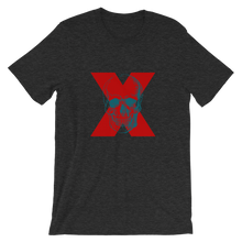 X Skull Unisex T-Shirt, Collection Jolly Roger-Dark Grey Heather-S-Tamed Winds-tshirt-shop-and-sailing-blog-www-tamedwinds-com