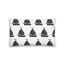 Yacht Decorative Pillow, Collection Ships & Boats-Tamed Winds-tshirt-shop-and-sailing-blog-www-tamedwinds-com