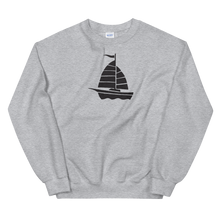 Yacht Unisex Crewneck Sweatshirt, Collection Ships & Boats-Sport Grey-S-Tamed Winds-tshirt-shop-and-sailing-blog-www-tamedwinds-com
