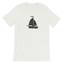 Yacht Unisex T-Shirt, Collection Ships & Boats-Ash-S-Tamed Winds-tshirt-shop-and-sailing-blog-www-tamedwinds-com