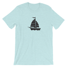 Yacht Unisex T-Shirt, Collection Ships & Boats-Heather Prism Ice Blue-XS-Tamed Winds-tshirt-shop-and-sailing-blog-www-tamedwinds-com