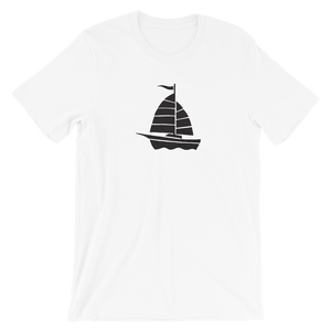 Yacht Unisex T-Shirt, Collection Ships & Boats-White-XS-Tamed Winds-tshirt-shop-and-sailing-blog-www-tamedwinds-com