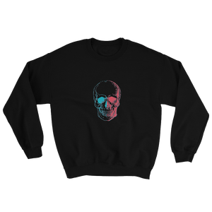 3D Skull Unisex Crewneck Sweatshirt, Collection Jolly Roger-Black-S-Tamed Winds-tshirt-shop-and-sailing-blog-www-tamedwinds-com