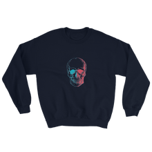 3D Skull Unisex Crewneck Sweatshirt, Collection Jolly Roger-Navy-S-Tamed Winds-tshirt-shop-and-sailing-blog-www-tamedwinds-com