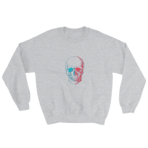3D Skull Unisex Crewneck Sweatshirt, Collection Jolly Roger-Sport Grey-S-Tamed Winds-tshirt-shop-and-sailing-blog-www-tamedwinds-com
