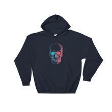 3D Skull Unisex Hooded Sweatshirt, Collection Jolly Roger-Navy-S-Tamed Winds-tshirt-shop-and-sailing-blog-www-tamedwinds-com