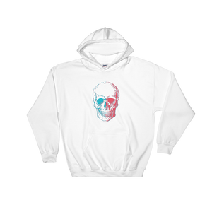 3D Skull Unisex Hooded Sweatshirt, Collection Jolly Roger-White-S-Tamed Winds-tshirt-shop-and-sailing-blog-www-tamedwinds-com