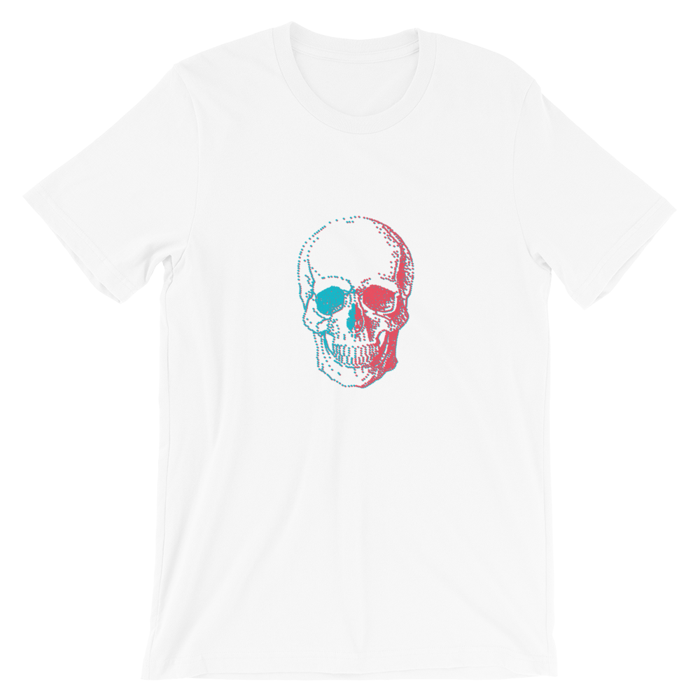 3D Skull Unisex T-Shirt, Collection Jolly Roger-White-S-Tamed Winds-tshirt-shop-and-sailing-blog-www-tamedwinds-com