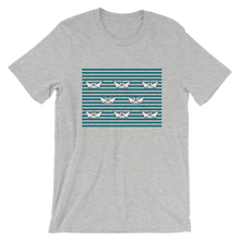 8 Paper Boats Unisex T-Shirt, Collection Origami Boat-Athletic Heather-S-Tamed Winds-tshirt-shop-and-sailing-blog-www-tamedwinds-com