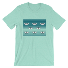 8 Paper Boats Unisex T-Shirt, Collection Origami Boat-Heather Mint-S-Tamed Winds-tshirt-shop-and-sailing-blog-www-tamedwinds-com