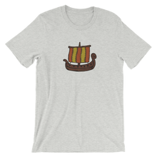 Ancient Greek Odysseus Ship Unisex T-Shirt, Collection Ships & Boats-Athletic Heather-S-Tamed Winds-tshirt-shop-and-sailing-blog-www-tamedwinds-com