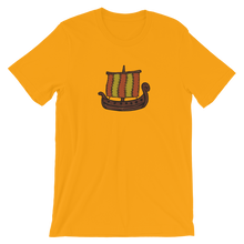 Ancient Greek Odysseus Ship Unisex T-Shirt, Collection Ships & Boats-Gold-S-Tamed Winds-tshirt-shop-and-sailing-blog-www-tamedwinds-com