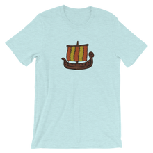 Ancient Greek Odysseus Ship Unisex T-Shirt, Collection Ships & Boats-Heather Prism Ice Blue-XS-Tamed Winds-tshirt-shop-and-sailing-blog-www-tamedwinds-com