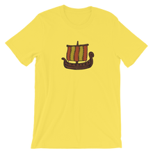 Ancient Greek Odysseus Ship Unisex T-Shirt, Collection Ships & Boats-Yellow-S-Tamed Winds-tshirt-shop-and-sailing-blog-www-tamedwinds-com
