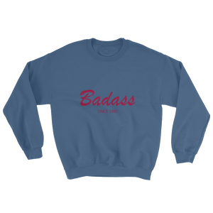 Badass Unisex Crewneck Sweatshirt, Collection Nicknames-Indigo Blue-S-Tamed Winds-tshirt-shop-and-sailing-blog-www-tamedwinds-com