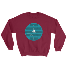 Big Dipper Unisex Crewneck Sweatshirt, Collection Fjaka-Maroon-S-Tamed Winds-tshirt-shop-and-sailing-blog-www-tamedwinds-com