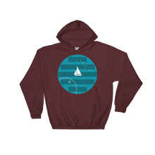 Big Dipper Unisex Hooded Sweatshirt, Collection Fjaka-Maroon-S-Tamed Winds-tshirt-shop-and-sailing-blog-www-tamedwinds-com