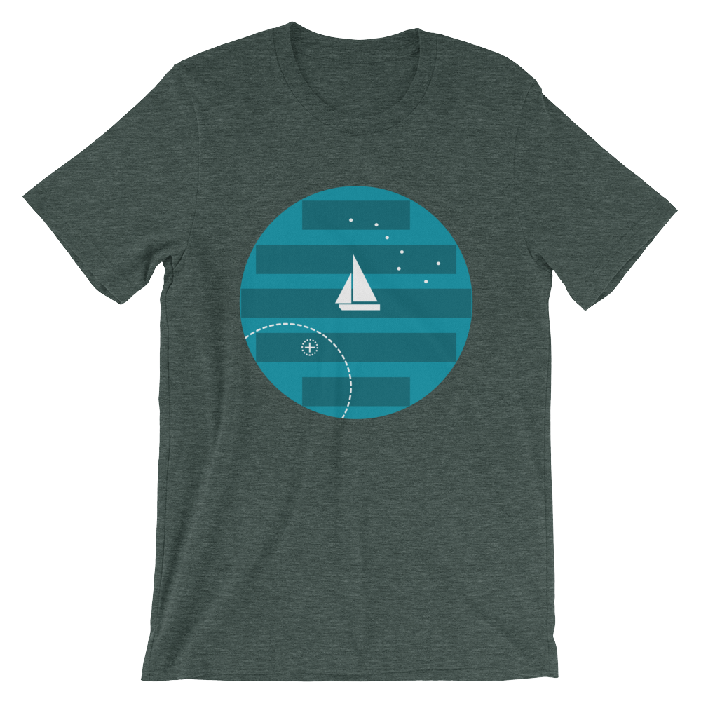 Big Dipper Unisex T-Shirt, Collection Fjaka-Heather Forest-S-Tamed Winds-tshirt-shop-and-sailing-blog-www-tamedwinds-com