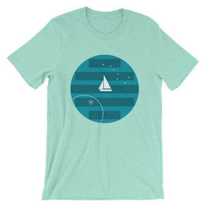 Big Dipper Unisex T-Shirt, Collection Fjaka-Heather Mint-S-Tamed Winds-tshirt-shop-and-sailing-blog-www-tamedwinds-com