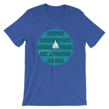 Big Dipper Unisex T-Shirt, Collection Fjaka-Heather True Royal-S-Tamed Winds-tshirt-shop-and-sailing-blog-www-tamedwinds-com