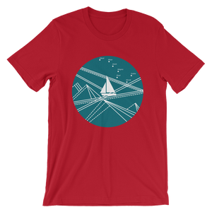 Blue Stormy Big Dipper Unisex T-Shirt, Collection Fjaka-Red-S-Tamed Winds-tshirt-shop-and-sailing-blog-www-tamedwinds-com