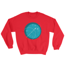 Compass Unisex Crewneck Sweatshirt, Collection Fjaka-Red-S-Tamed Winds-tshirt-shop-and-sailing-blog-www-tamedwinds-com