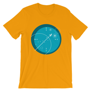 Compass Unisex T-Shirt, Collection Fjaka-Gold-S-Tamed Winds-tshirt-shop-and-sailing-blog-www-tamedwinds-com