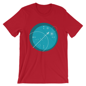 Compass Unisex T-Shirt, Collection Fjaka-Red-S-Tamed Winds-tshirt-shop-and-sailing-blog-www-tamedwinds-com