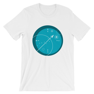 Compass Unisex T-Shirt, Collection Fjaka-White-S-Tamed Winds-tshirt-shop-and-sailing-blog-www-tamedwinds-com