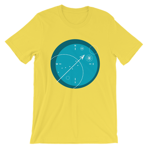 Compass Unisex T-Shirt, Collection Fjaka-Yellow-S-Tamed Winds-tshirt-shop-and-sailing-blog-www-tamedwinds-com