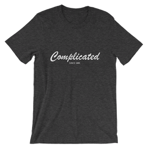 Complicated Unisex T-Shirt, Collection Nicknames-Dark Grey Heather-S-Tamed Winds-tshirt-shop-and-sailing-blog-www-tamedwinds-com