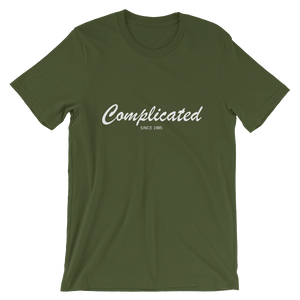 Complicated Unisex T-Shirt, Collection Nicknames-Olive-S-Tamed Winds-tshirt-shop-and-sailing-blog-www-tamedwinds-com