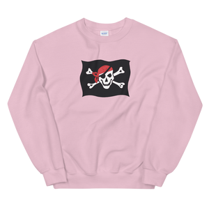 Courtesy Flag Unisex Crewneck Sweatshirt, Collection Ships & Boats-Light Pink-S-Tamed Winds-tshirt-shop-and-sailing-blog-www-tamedwinds-com